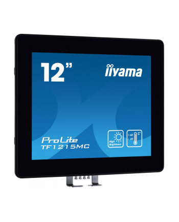 iiyama Monitor TF1215MC-B1 12cali IPS, HDMI, DP, VGA, IP65, poj.10pkt, 450cd/m2