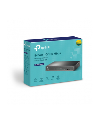 tp-link Przełącznik SF1008LP 8xFE (4xPoE)