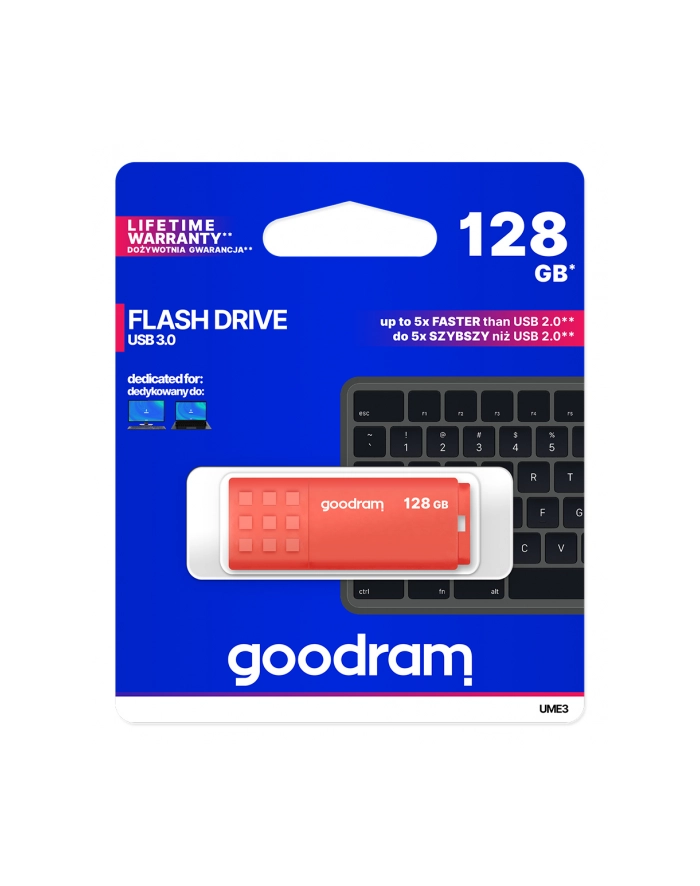goodram Pendrive UME3 128GB USB 3.0 Pomarańczowy główny