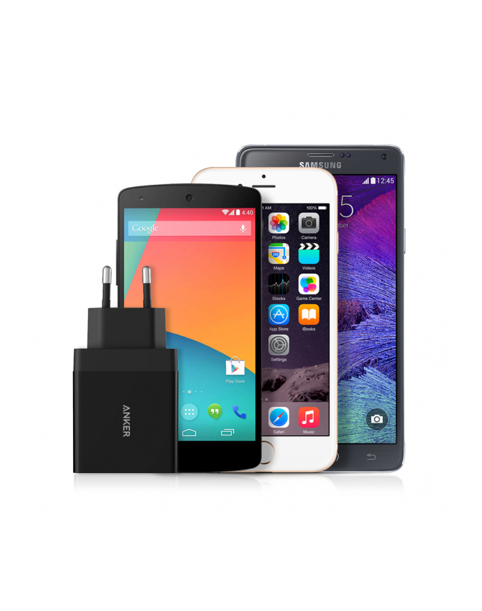 anker Zasilacz 2xUSB 24 W czarny główny