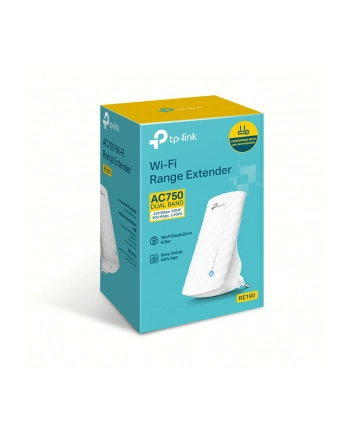 TP-LINK AC750 Wi-Fi Range Extender Wall Plugged 3 internal antennas 433Mbps at 5GHz + 300Mbps at 2.4GHz Range Extender mode WPS nr 1