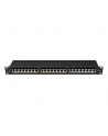 LANBERG patch panel 24 port 1U cat.6A FTP black - nr 22