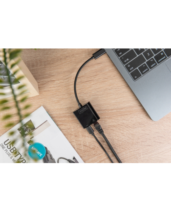 DIGITUS USB Type-C Gigabit Ethernet Adapter with Power Delivery Support