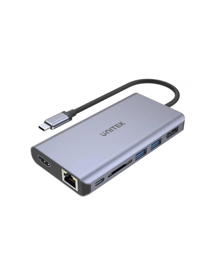 UNITEK D1056A Hub USB-C 2x USB 3.1 HDMI DP RJ45 SD Reader główny