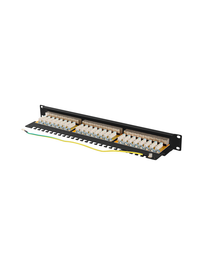 LANBERG patch panel 24 port 1U cat.6A FTP black główny