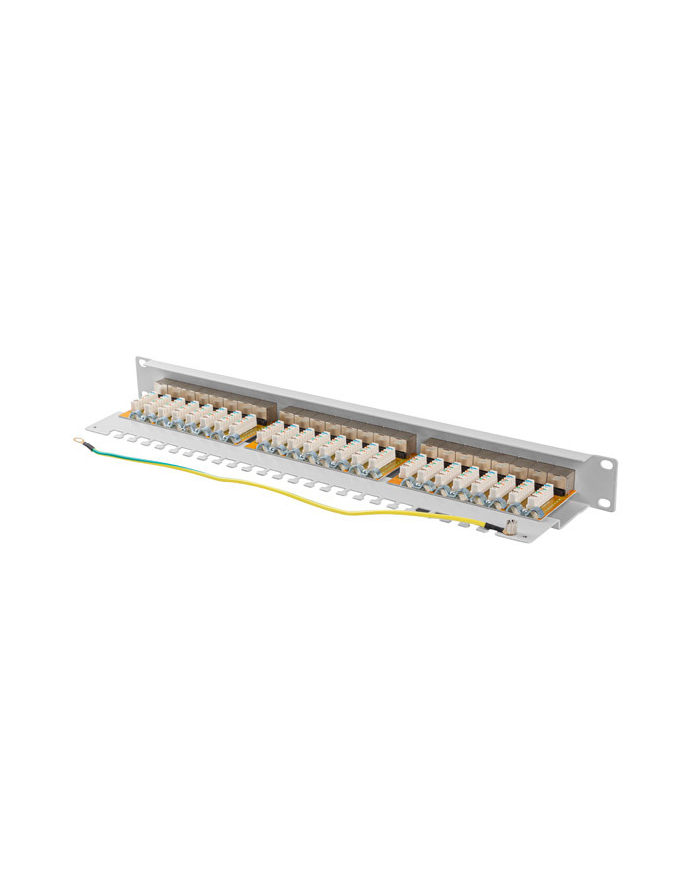 LANBERG patch panel 24 port 1U cat.6A FTP grey główny