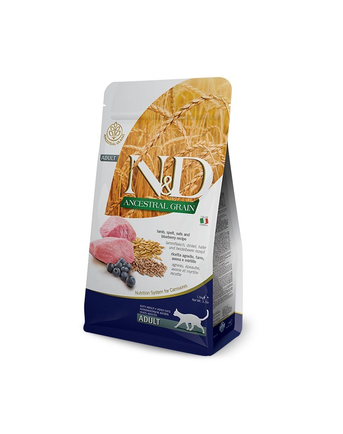 FARMINA N'D ANCESTRAL GRAIN CAT LAMB  SPELT  OATS AND BLUEBERRY ADULT 1 5kg główny