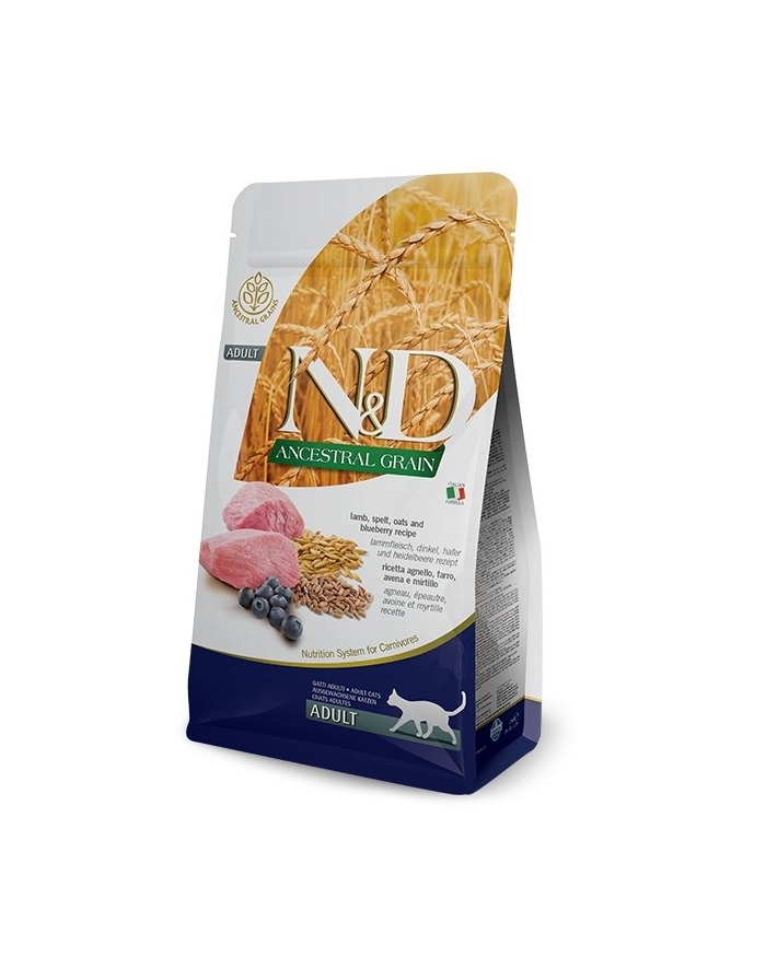 FARMINA N'D ANCESTRAL GRAIN CAT LAMB  SPELT  OATS AND BLUEBERRY ADULT 5kg główny