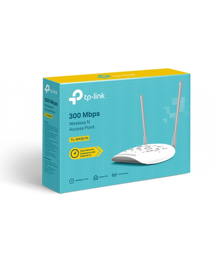 TP-LINK TL-WA801N 300Mbps AP/Klient/Bridge/Repeater passive PoE 2x5dBi fix antenna (P) główny