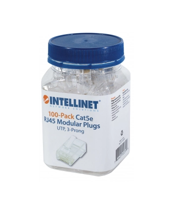 INTELLINET WTYK RJ45 8P/8C UTP CAT5E NA DRUT 100 S nr 1