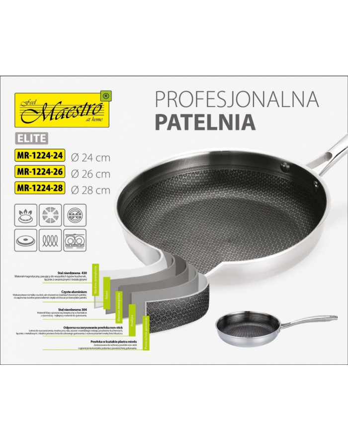 Patelnia MAESTRO MR-1224-26 26 cm główny