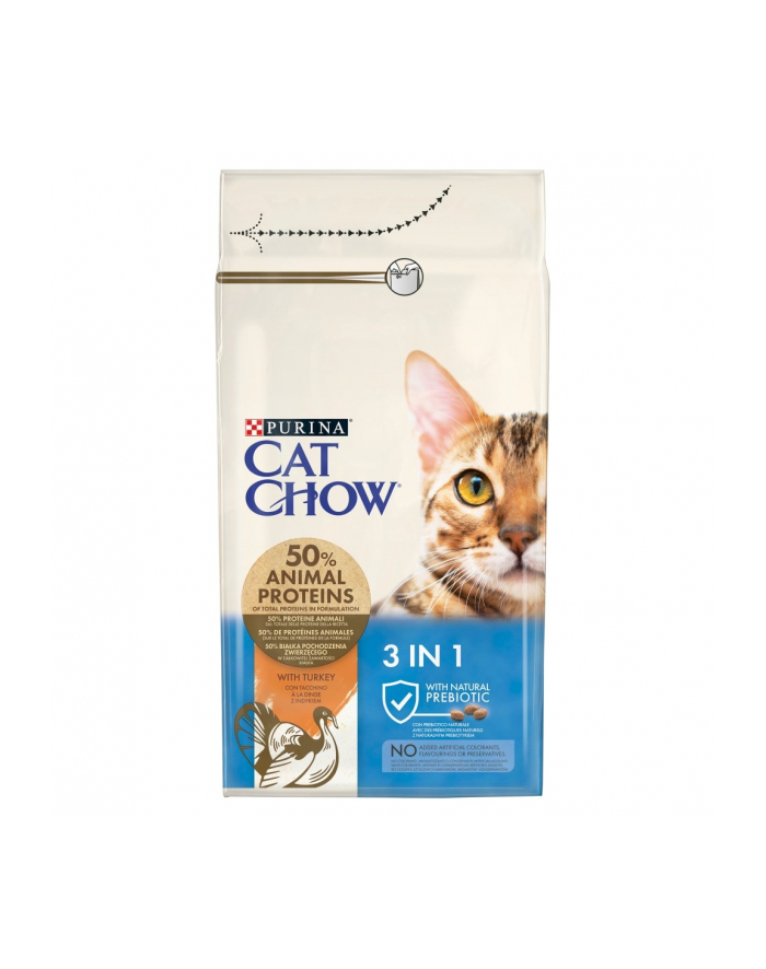 purina nestle PURINA CAT CHOW FELINE 3IN1 Indyk 15kg główny