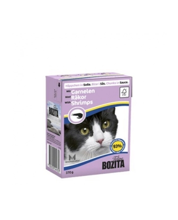 BOZITA Mięsne kawałki z krewetkami w sosie 370g