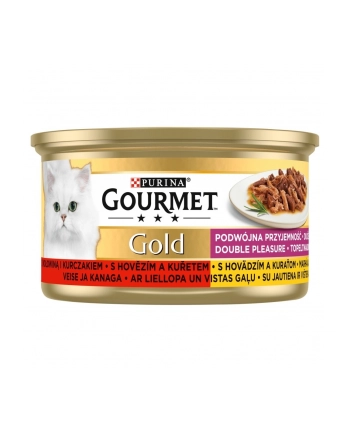 purina nestle GOURMET GOLD - mix wołowina i kurczak 85g