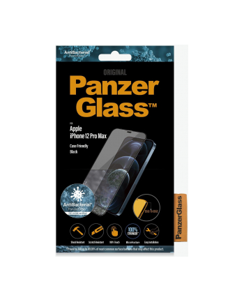 PANZERGLASS SZKŁO HARTOWANE IPHONE 12 PRO MAX DO ETUI ANTYBAKTERYJNE 2712