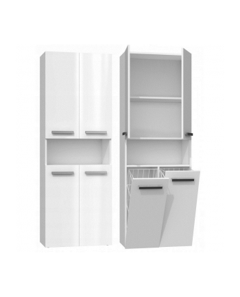 top e shop SŁUPEK ŁAZIENKOWY NEL BIAŁY POŁ 2 KOSZE DRZWI K KPL