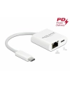 DeLOCK USB-C adapter> Gigabit LAN + PW - LAN 10/100/1000 Mbps with Power Delivery - nr 8