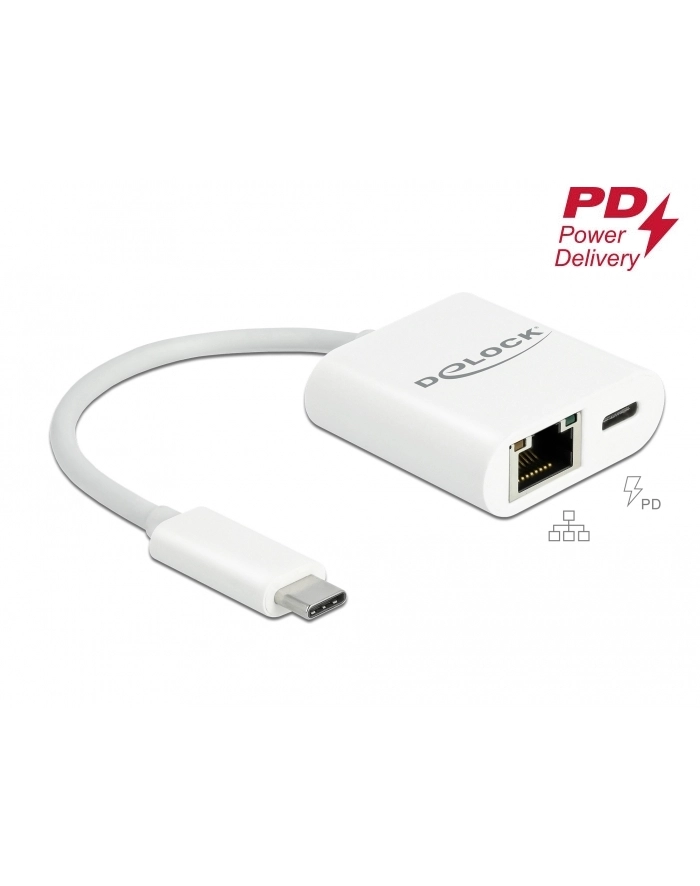 DeLOCK USB-C adapter> Gigabit LAN + PW - LAN 10/100/1000 Mbps with Power Delivery główny