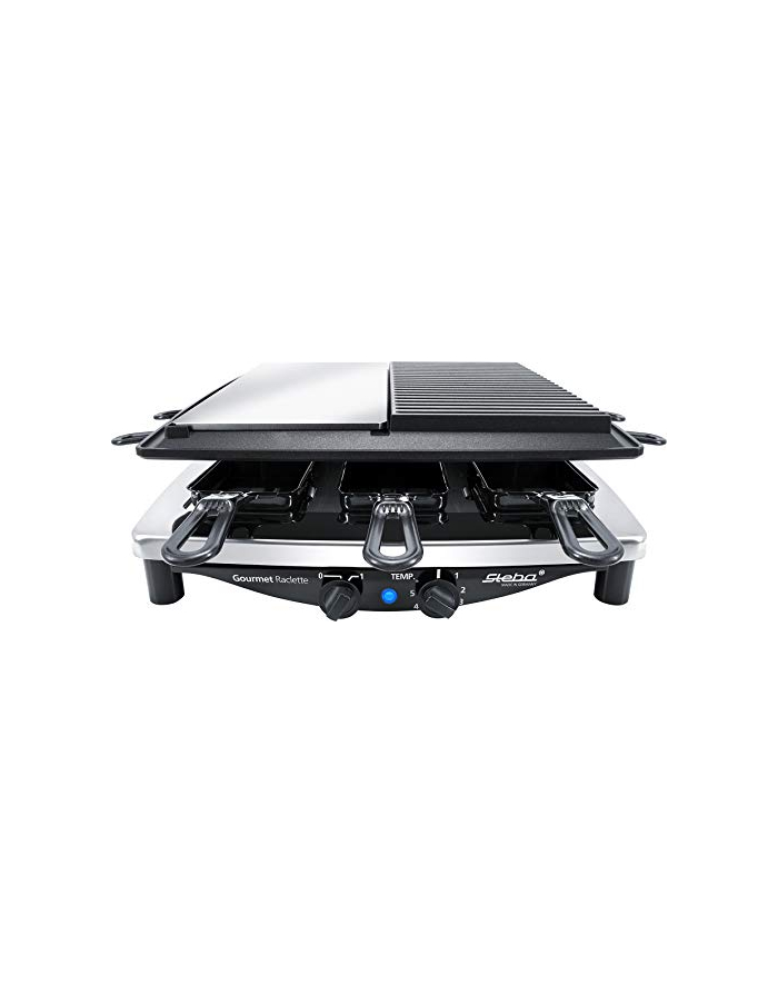 Steba Raclette Stell Deluxe RC 8 silver / black with grill plate główny