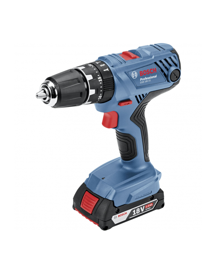 bosch powertools Bosch cordless hammer drill GSB 18V-21 Professional, 18Volt (blue / black, L-BOXX, 2x Li-Ion battery 2.0Ah) główny