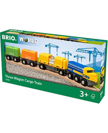 BRIO freight train with three wagons 63398200