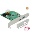 DeLOCK PCIe x4> 1x external SuperSpeed USB (USB 3.2 Gen 2) with PD function - nr 4
