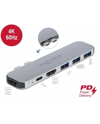 DeLOCK docking station f. MacBook Dual HDMI 4K / PD / Hub 87753