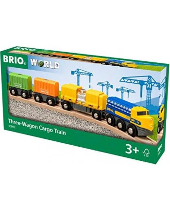 BRIO freight train with three wagons 63398200 nr 1