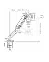 Uchwyt do monitora na sprężynie gazowej TB-MG1 do 27 cali 8kg - nr 2