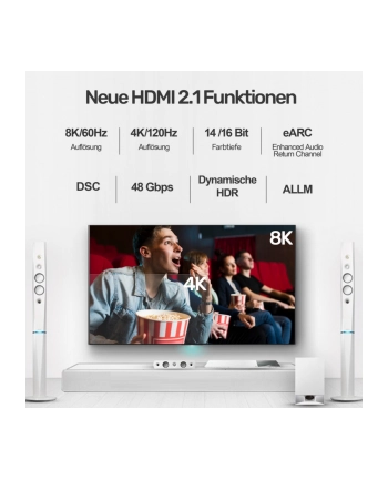 unitek Kabel HDMI M/M 3m, v2.1, 8K, 120Hz, UHD, C139W nr 1