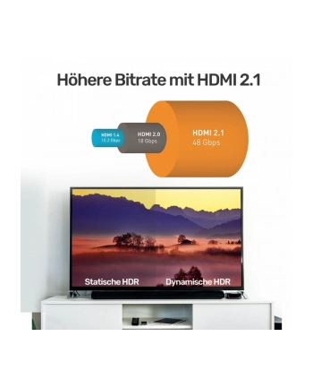 unitek Kabel HDMI M/M 3m, v2.1, 8K, 120Hz, UHD, C139W nr 2