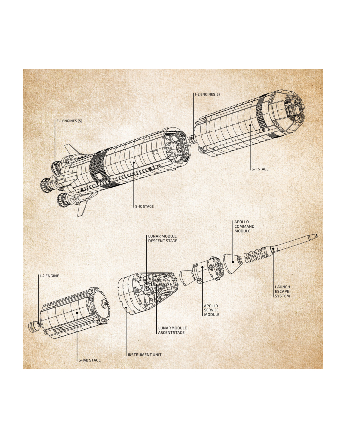 LEGO 92176 IDEAS Rakieta NASA Apollo Saturn V główny