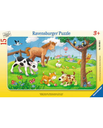 Puzzle 15el ramkowe Miłośnicy słodkich zwierząt  060665 RAVENSBURGER