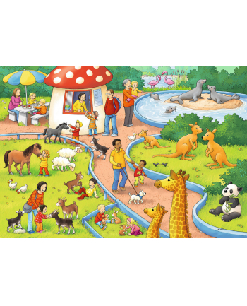 Puzzle 2x24 Dzień w Zoo 078134  RAVENSBURGER