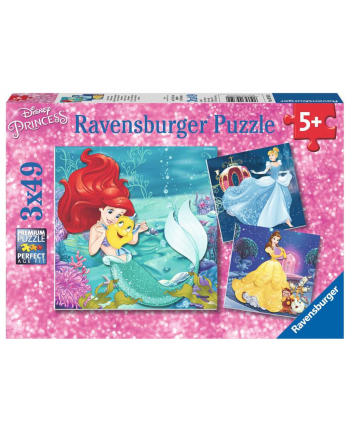Puzzle 3x49 Wieczór Księżniczek Disney 093502 RAVENSBURGER