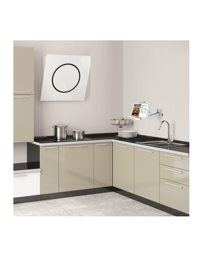 Barkan 7'' - 12'' Full Motion Wall & Cabinet Mount for Tablet T54 White główny