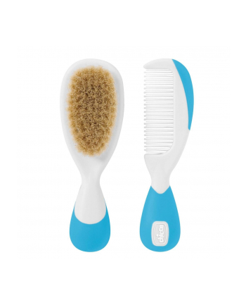 Chicco Szczotka Nat.Włosie + Grzebyk - Niebieski nr 1