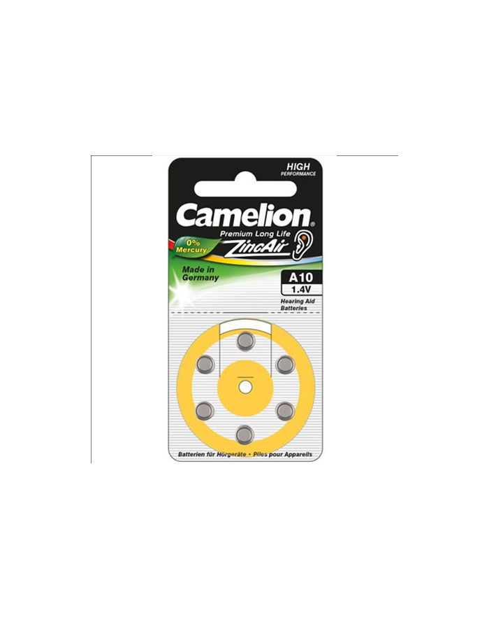 Camelion Zinc Air Celles 1.4V A10 ZL10 6 szt. (15056010) główny