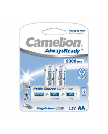 Camelion AA/HR6, 2300 mAh, AlwaysReady Rechargeable Batteries Ni-MH, 2 pc(s)