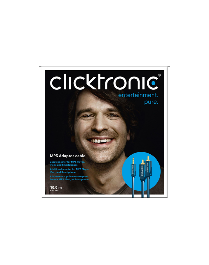 Clicktronic Kabel Audio Jack 3,5mm - Jack 3,5mm 1m (CLICKCJJ70476) główny