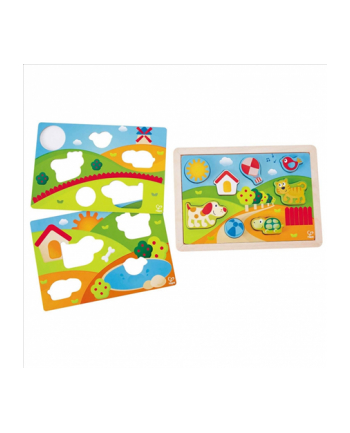 Hape Puzzle Warstwowe Drewniane Słoneczna Dolina E1601