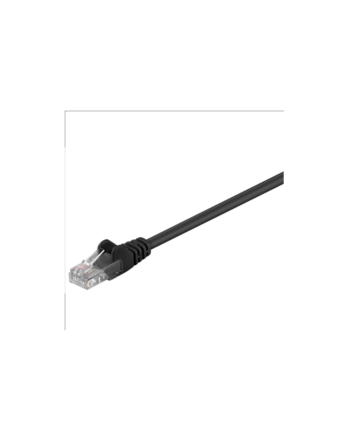 GOOBAY Kabel krosowy patchcord U/UTP kat. 5e CCA czarny 2m (68647) główny