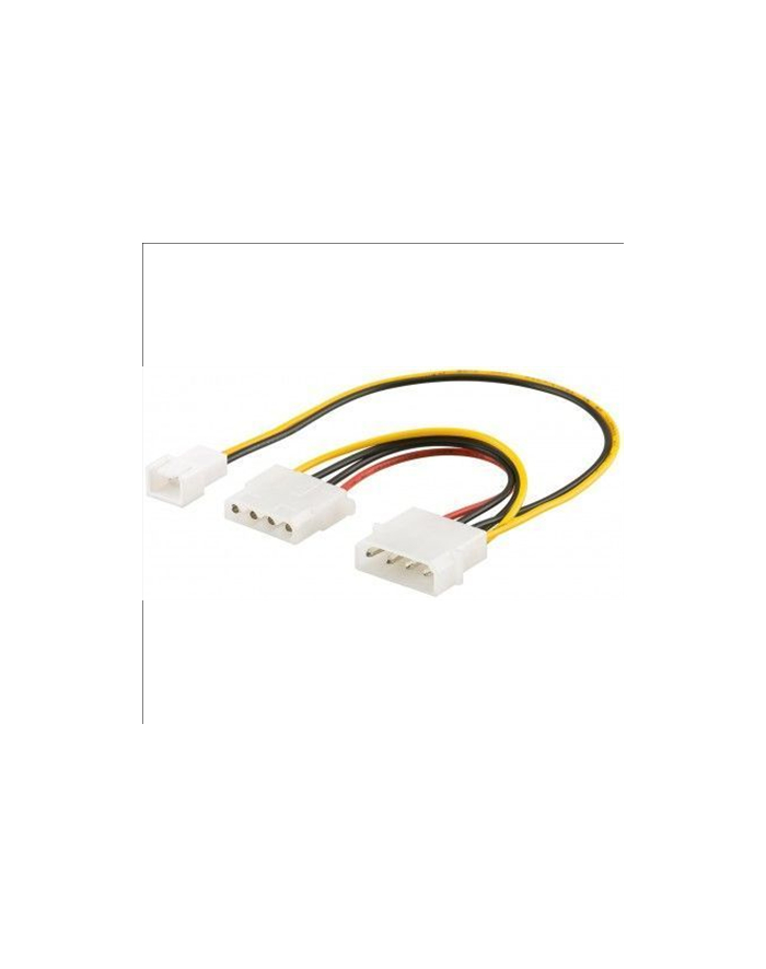 GOOBAY  96118 PC Y POWER CABLE/ADAPTER; 5.25 INCH MALE TO 1X 5.25 INCH FEMALE AND 1X 2-PIN FAN (12 V) 0.25M  (96118) główny