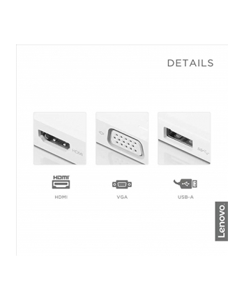 Lenovo USB-C 3-in-1 Travel Hub Power Adapter, VGA, HDMI, USB 3.0