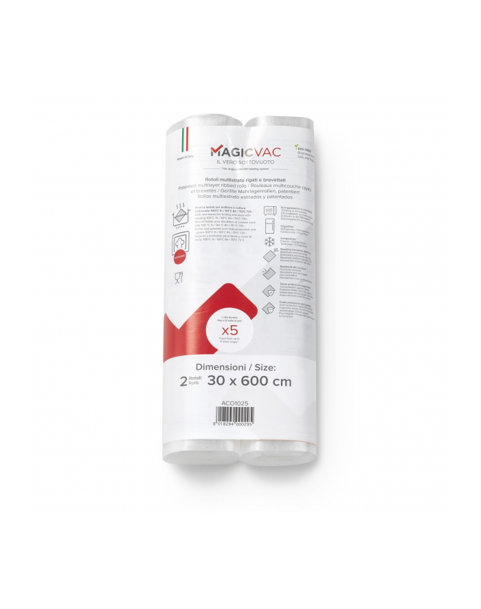 Magic Vac Vacuum Sealer Bags Aco1025 2 Rolls 3X60 główny
