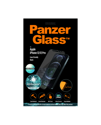 Panzerglass Apple iPhone 12/12 Pro CF Entspiegelt AB E-to-E black