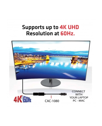 Club 3D DisplayPort - HDMI 0.19m Czarny (CAC-1080) nr 2