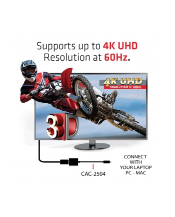 Club 3D USB - HDMI Czarny (CAC-2504) nr 1