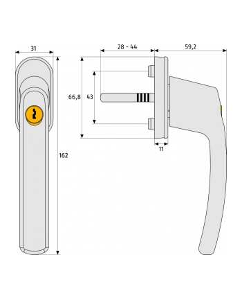 Abus Fg 200 Klamka Okienna