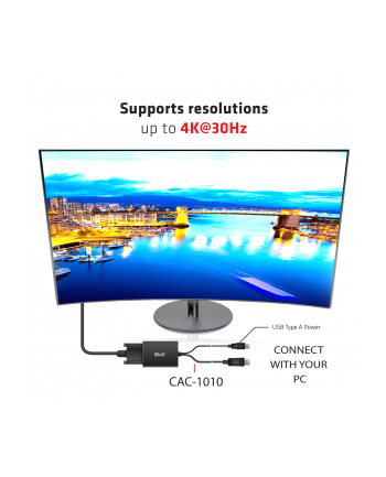 Kabel Club 3D Club3D DISPLAY PORT MALE TO DVI -D ACTIVE DUAL LINK FEMALE 330MHZ STEREO 3D GAMING (CAC1010)